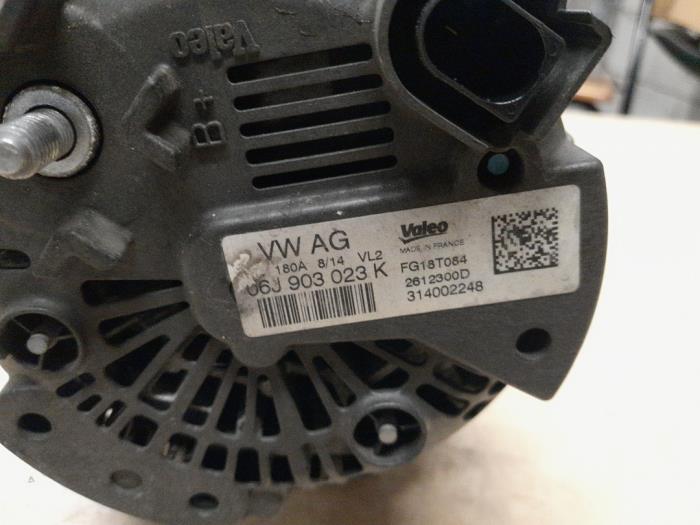 Dynamo van een Volkswagen Golf VII (AUA) 2.0 R 4Motion 16V 2015