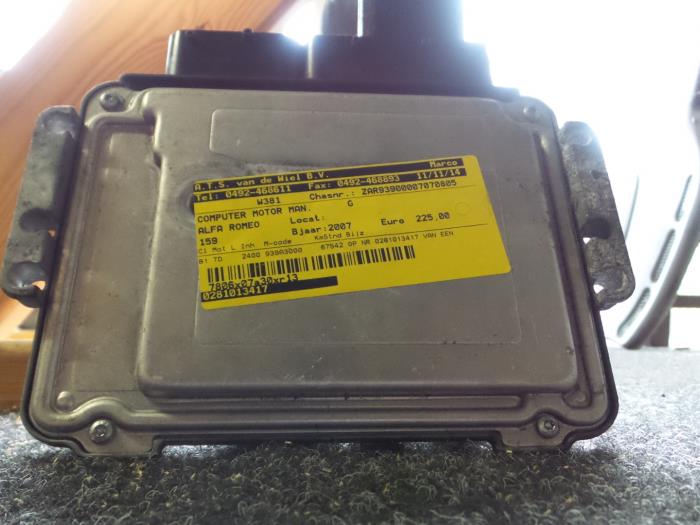 Used Engine management computer Alfa Romeo 159 Price € 185,00 Margin scheme offered by A.T.S. van de Wiel