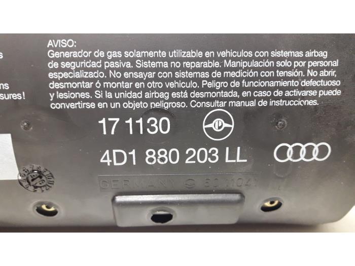 Poduszka powietrzna prawa (deska rozdzielcza) z Audi A8 (D2) 3.7 V8 32V Quattro 1996