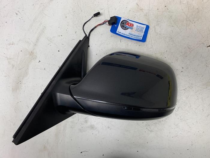 Rétroviseur Extérieur Complet Pour Audi Q5 / SQ5 2009-2015 - Droit, Noir - Clignotant, Chauffant, Rabattable électrique - Référence 8R1857410D