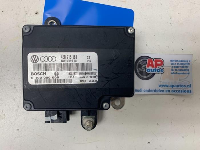 Begagnade Batterikontrollmodul Audi A8 (D3) 3.7 V8 40V Quattro Pris € 69,99 Marginaltabell erbjuds av AP Auto's