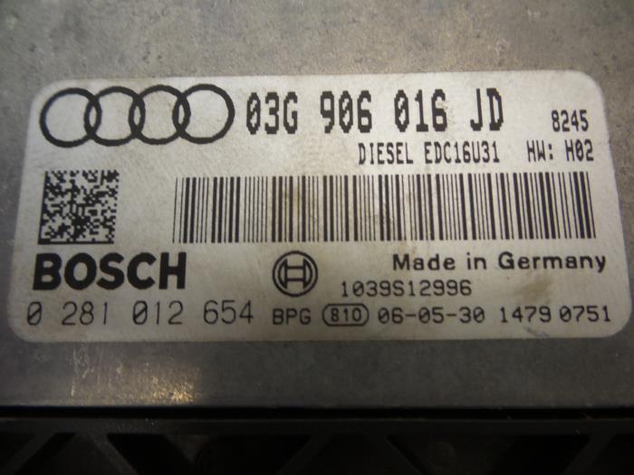 Calculateur moteur d'un Audi A4 (B7) 2.0 TDI 16V 2006
