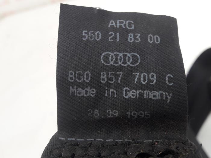 Rear seatbelt, left from a Audi Cabrio (B4) 1.9 TDI 1993