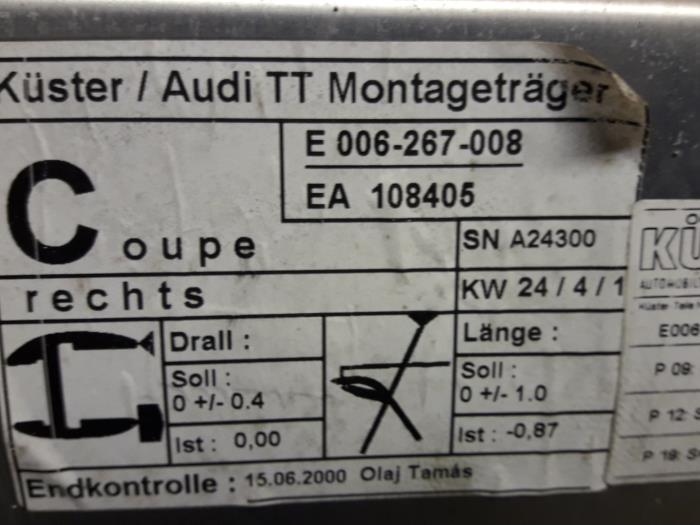 Mechanizm szyby prawej przedniej wersja 2-drzwiowa z Audi TT (8N3) 1.8 20V Turbo Quattro 2000