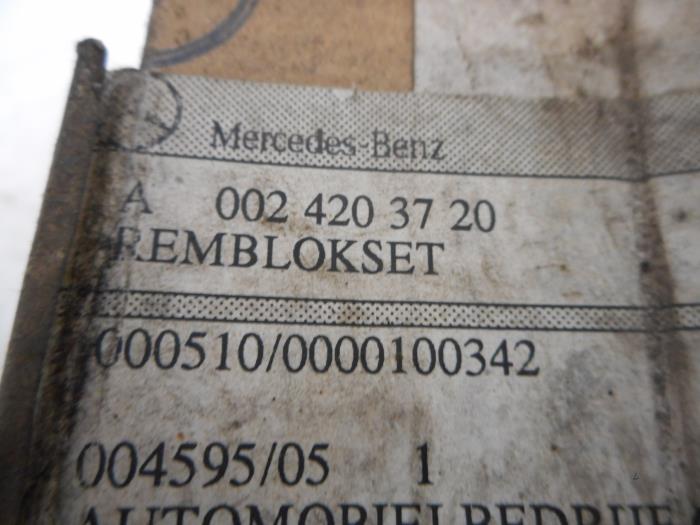 Rear brake pad from a Mercedes-Benz E (C124)  1991