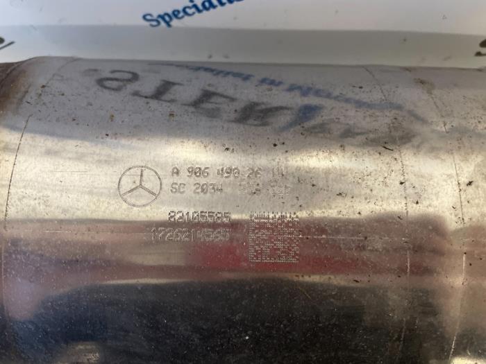 Rußfilter van een Mercedes-Benz Sprinter 3,5t (906.73) 314 CDI 16V 2017