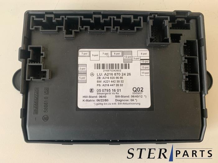 Używane Modul centralnego zamka Mercedes CL (216) 4.7 CL-500 V8 32V 4-Matic Cena € 150,00 Procedura marży oferowane przez Sterparts Mercedes specialist