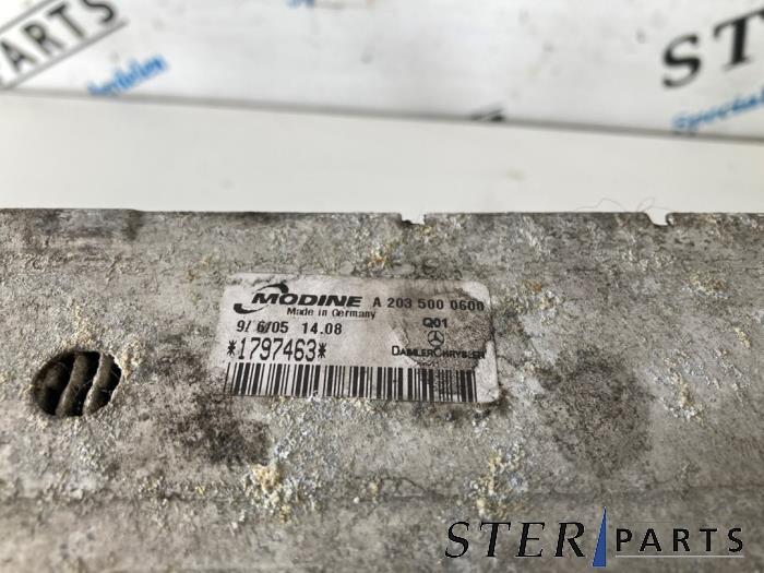 Intercooler d'un Mercedes-Benz C (W203) 2.7 C-270 CDI 20V 2004