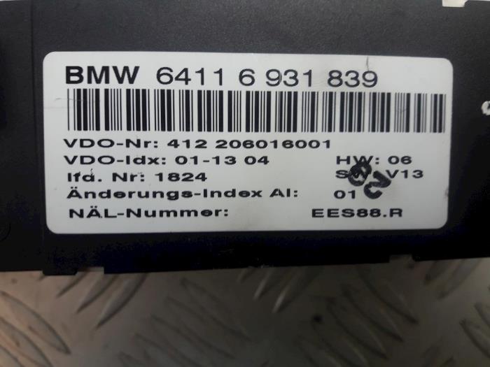 Panneau de commandes chauffage d'un BMW 3 serie Touring (E46/3) 316i 16V 2004
