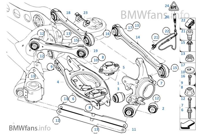 Rear upper wishbone, right from a BMW 1 serie (E87/87N) 118d 16V 2008
