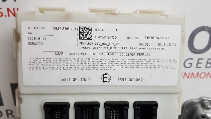 Ignition lock + computer from a BMW 1 serie (F20) 116d 1.5 12V TwinPower 2016