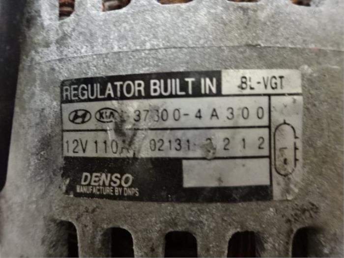 Dynamo d'un Kia Sorento I (JC) 2.5 CRDi 16V VGT 2008