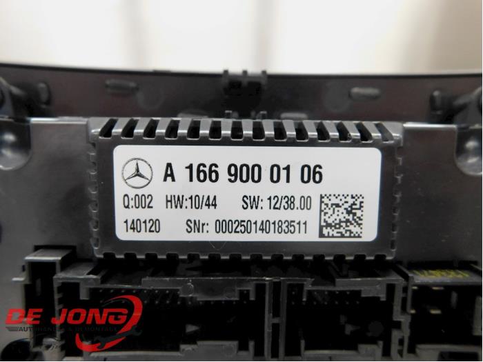 Panel sterowania nagrzewnicy z Mercedes-Benz ML III (166) 3.0 ML-350 BlueTEC V6 24V 4-Matic 2014