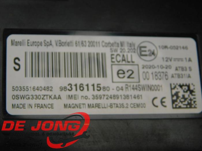 Alarm module from a Opel Corsa F (UB/UH/UP) 1.5 CDTI 100 2021