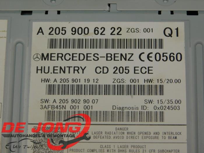 Module navigation d'un Mercedes-Benz C (W205) C-180 1.6 CDI BlueTEC, C-180 d 16V 2016