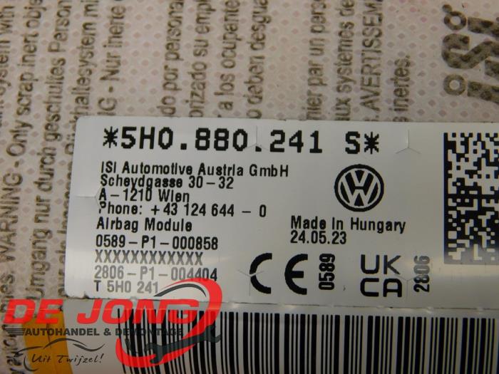Asiento de airbag de un Volkswagen Golf VIII (CD1) 1.5 TSI BlueMotion 16V 2023
