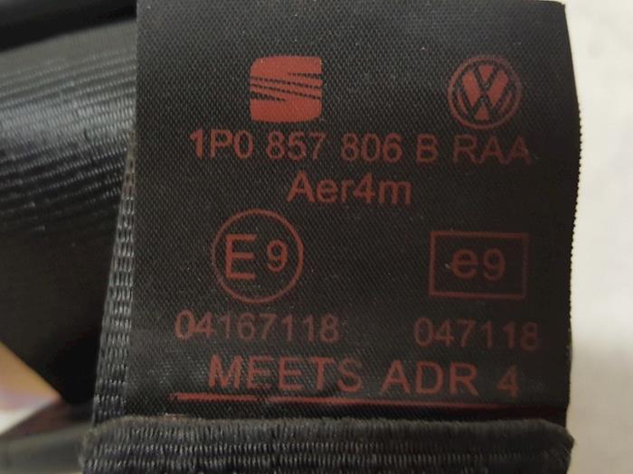 Sicherheitsgurt rechts hinten van een Seat Leon (1P1) 1.9 TDI 105 2008
