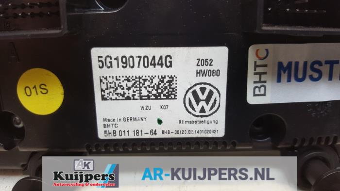 Panneau de commandes chauffage d'un Volkswagen Golf Sportsvan (AUVS) 2.0 TDI 110 16V 2015