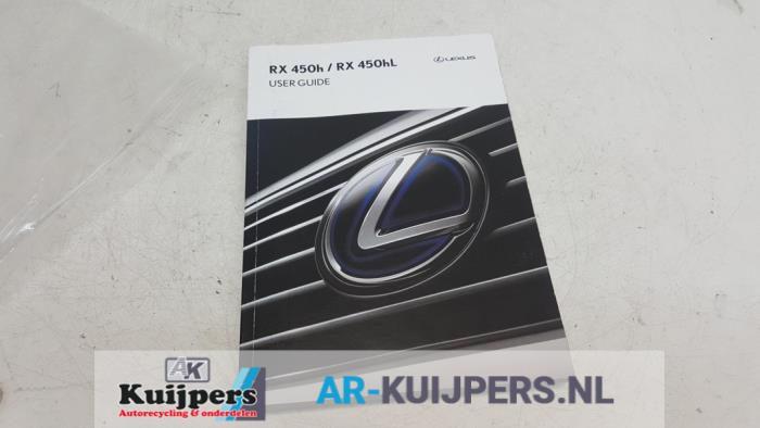 Używane Instrukcja Lexus RX (L2) 450h, 450h L V6 24V VVT-i AWD Cena € 29,00 Procedura marży oferowane przez Autorecycling Kuijpers