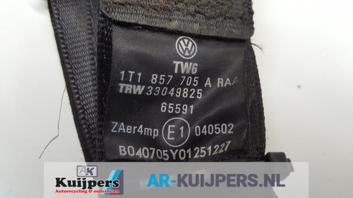 Sicherheitsgurt links vorne van een Volkswagen Touran (1T1/T2) 1.6 FSI 16V 2005