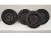 Set of wheels + tyres from a Citroen C1, 2005 / 2014 1.0 12V, Hatchback, Petrol, 998cc, 50kW (68pk), FWD, 1KRFE; CFB, 2005-06 / 2014-09, PMCFA; PMCFB; PNCFA; PNCFB 2010