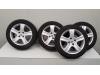 Set of wheels + winter tyres from a Peugeot 307 (3A/C/D), 2000 / 2009 1.6 16V, Hatchback, Petrol, 1.587cc, 80kW (109pk), FWD, TU5JP4; NFU, 2000-08 / 2007-11, 3CNFU; 3ANFU; 3DNFU 2002