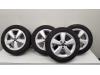Set of wheels + tyres from a Ford Focus 2 Wagon 1.6 16V 2005