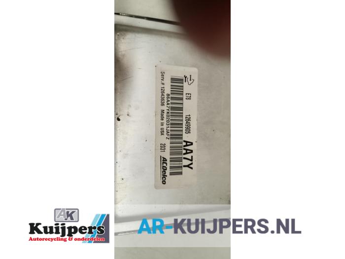Engine management computer from a Opel Astra J (PC6/PD6/PE6/PF6) 1.4 Turbo 16V 2012