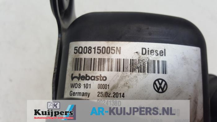 Heater from a Volkswagen Golf Sportsvan (AUVS) 2.0 TDI 110 16V 2015