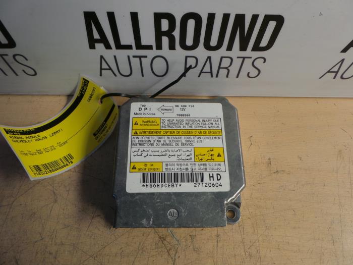 Airbag Modul Chevrolet Kalos (SF48), 2002 / 2008 1.2, Fließheck, Benzin, 1.150cc, 53kW, FWD, B12S1; EURO4, 2005-03 / 2008-05, SF48T (Gebraucht)
