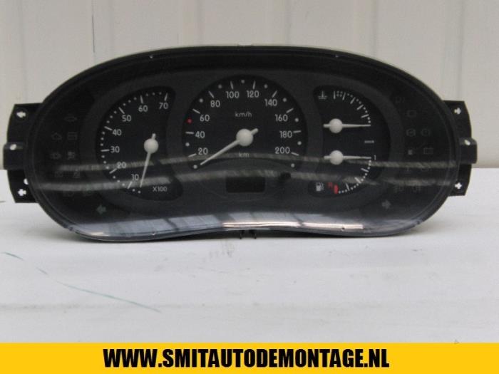 Compteur kilométrique KM d'un Renault Clio II (BB/CB) 1.4 1998