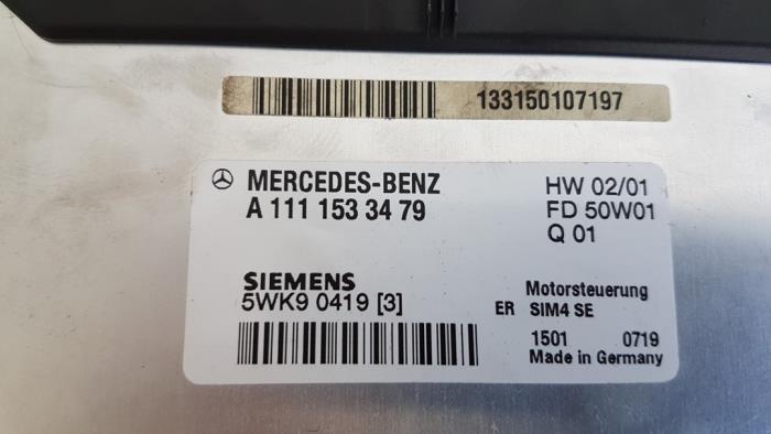 Serrure de contact + ordinateur d'un Mercedes-Benz C Sportcoupé (C203) 2.0 C-180 16V 2002