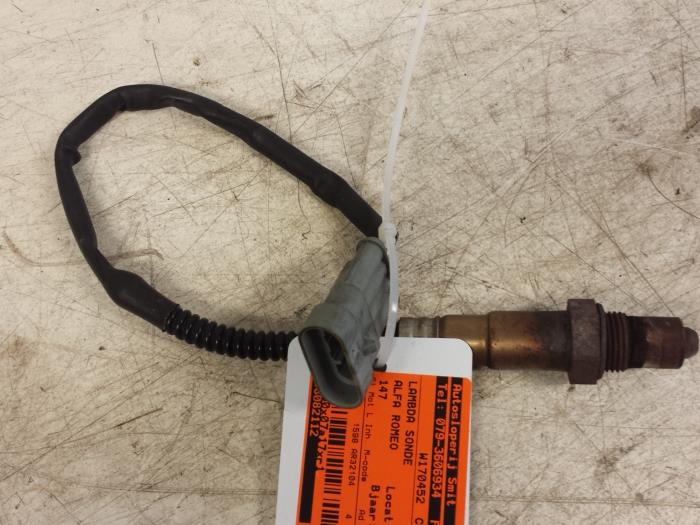 Sonde lambda Alfa Romeo 147 (937), 2000 / 2010 1.6 HP Twin Spark 16V, Berline avec hayon arrière, Essence, 1.598cc, 88kW (120pk), FWD, AR32104, 2000-10 / 2004-06, 937AXB1A (Occasion)