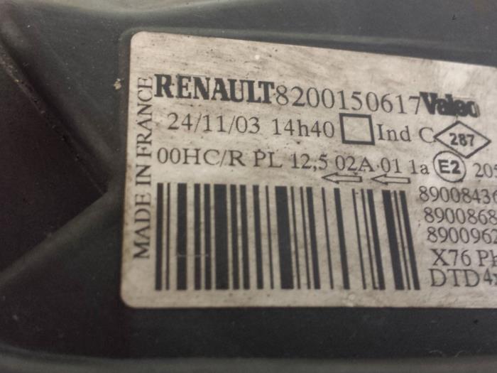 Phare droit d'un Renault Kangoo Express (FC) 1.5 dCi 60 2004