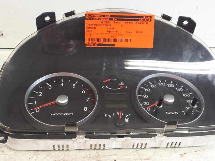 Begagnade Instrumentpanel Hyundai Getz 1.3i 12V Pris € 25,00 Marginaltabell erbjuds av Autodemontagebedrijf Smit