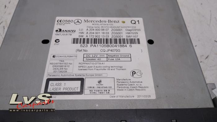 Radioodtwarzacz CD z Mercedes-Benz C Estate (S204) 2.2 C-200 CDI 16V BlueEFFICIENCY 2011