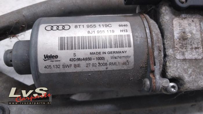 Mecanismo y motor de limpiaparabrisas de un Audi A5 (8T3) 2.7 TDI V6 24V 2008