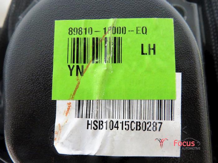 Rear seatbelt, left from a Hyundai iX20 (JC) 1.4 CRDi 16V 2011
