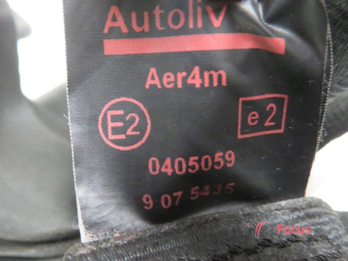 Rear seatbelt, left from a Peugeot 207 SW (WE/WU) 1.6 16V 2009