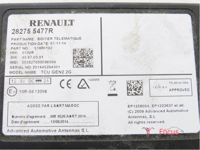 Système navigation d'un Renault Twingo III (AH) 1.0 SCe 70 12V 2015