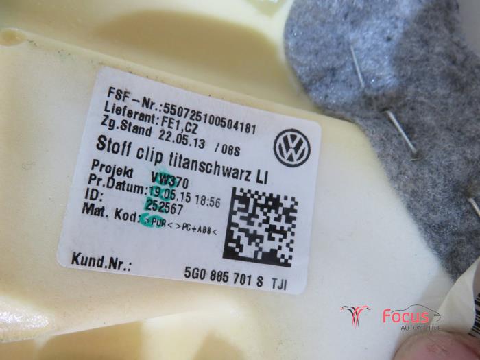 Achterbank airbag links z Volkswagen Golf VII (AUA) 1.6 TDI BlueMotion 16V 2015