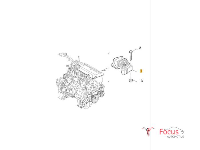 Soporte de motor de un Fiat Ducato (250) 2.3 D 130 Multijet Minibus Extralongo 2016