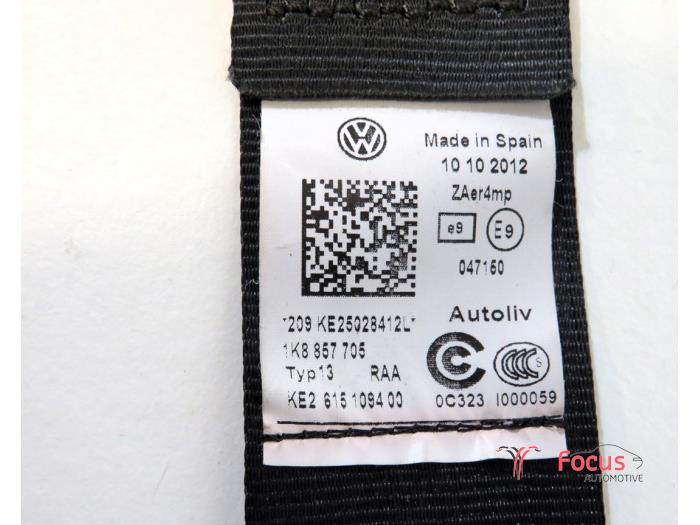 Cinturón de seguridad izquierda delante de un Volkswagen Scirocco (137/13AD) 1.4 TSI 160 16V 2012