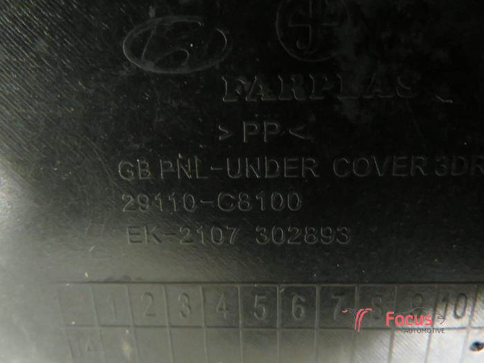 Plaque de protection moteur d'un Hyundai i20 (GBB) 1.0 T-GDI 120 12V 2017