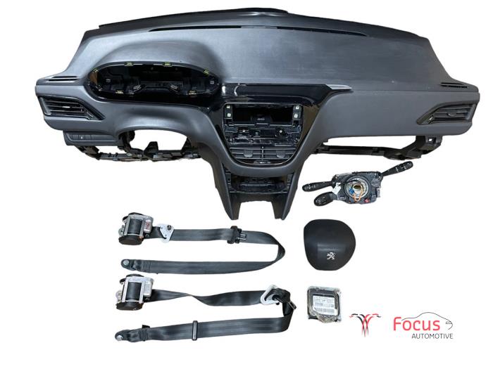 Juego y módulo de airbag de un Peugeot 208 I (CA/CC/CK/CL) 1.4 16V 2012