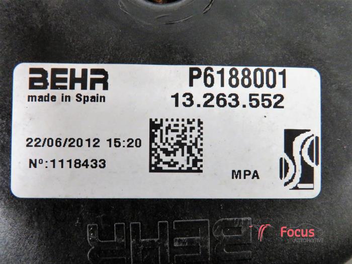 Motor de aleta de refrigeración de un Fiat Punto Evo (199) 1.2 Euro 5 2013