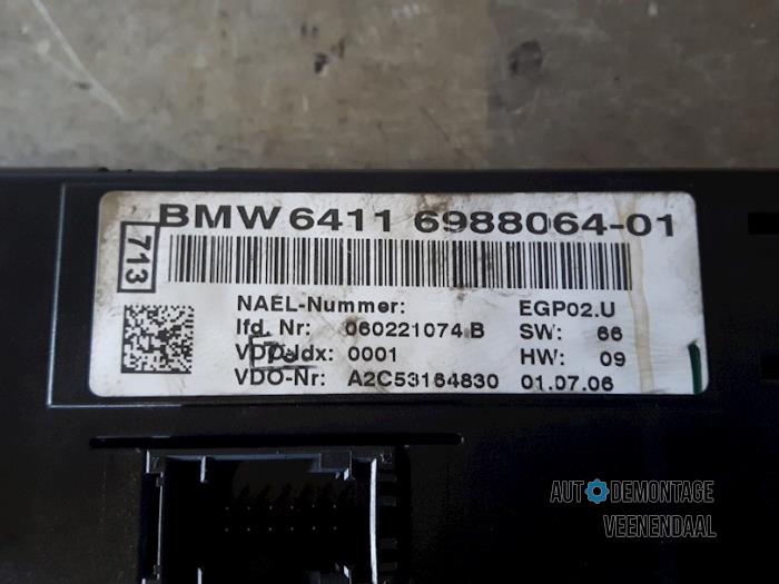 Panneau de commandes chauffage d'un BMW 1 serie (E87/87N) 118d 16V 2006