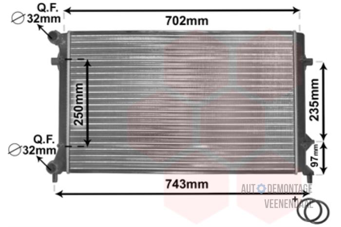 Radiator from a Volkswagen Caddy 2013