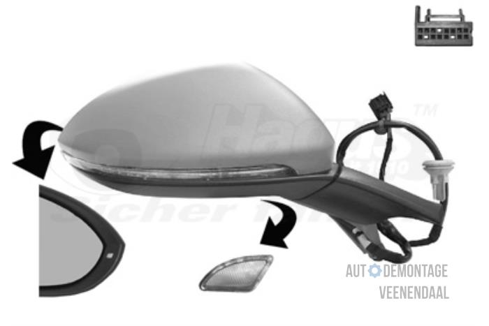 Wing mirror, right from a Volkswagen Golf VII (AUA)  2018