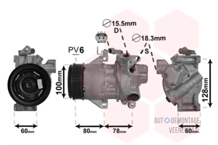 Air conditioning pump from a Toyota Yaris II (P9)  2010